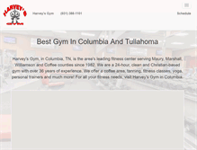 Tablet Screenshot of harveysgym.com